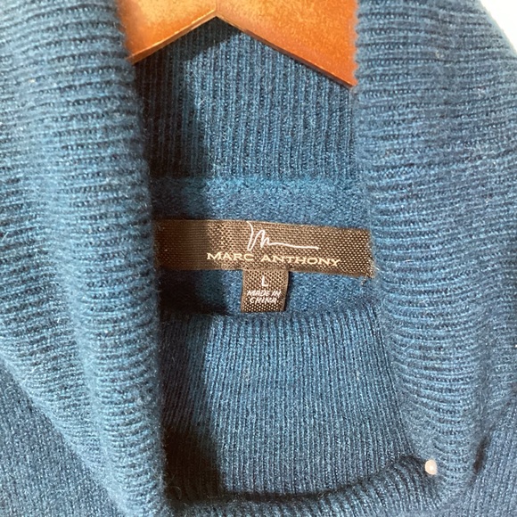 Marc Anthony Woman’s Turtleneck 100% Cashmere Size L Color Petrol Blue - Picture 7 of 10